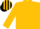 Gold, black & gold stripes on  sleeves