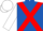 Royal Blue, Red cross belts, White sleeves and cap