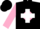 Black, pink diamond, black & white pirates skull , cross bones, black hat, pink sleeves