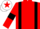 Red body, black braces, red arms, black armlets, white cap, red star