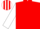 Red, white sashes, red stripes on white sleeves