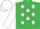 Emerald Green, White stars, sleeves and cap