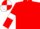 Red body, red arms, white armlets, white cap, red quartered