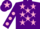 Purple, pink stars, purple sleeves, pink spots, purple cap, pink star