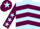 LIGHT BLUE, MAROON chevrons, MAROON sleeves, LIGHT BLUE stars, MAROON cap, LIGHT BLUE star