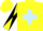 Yellow, light blue cross belts, yellow and black diabolo on sleeves