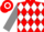 Red, white diamonds hoop,gray slvs