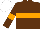Brown body, orange hoop, brown arms, orange armlets, white cap