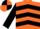 Orange, Black chevrons, Black sleeves, quartered cap