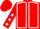 Red, white seams, red sleeves, white stars, red cap