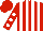 Red and White stripes, Red sleeves, White spots