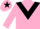 PINK, black chevron, pink cap, black star
