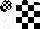 BLACK & WHITE CHECK, white sleeves, check cap