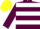 Maroon & white hoops, maroon sleeves, yellow cap