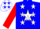 Blue, 'd/c' on white star, white stars on red sleeves