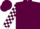 Maroon, maroon and white check sleeves