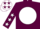 Maroon, white disc, maroon sleeves, white stars and cap