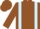 Brown, light blue braces