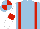 Light blue, red braces, white sleeves, red armlets, light blue and red quartered cap