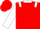 Red, white mrs, white hearts, white collar & epaulets, white sleeves, red cuffs