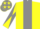 Yellow, grey stripe, diabolo on sleeves, grey cap, yellow stars