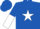 Royal blue, white star, halved sleeves