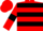 Red, black hoops and armlets