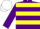 PURPLE & YELLOW HOOPS, white cap