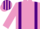 Mauve, purple braces, striped cap