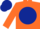 Orange, Dark Blue disc, Dark Blue cap