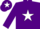 PURPLE, white star & cap