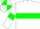 White, Green hoop and armlets, quartered cap