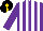 Purple and White stripes, Black velvet cap, Gold tassel