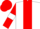 White, red stripe, red sleeves, white armlets, red cap