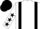 White, black braces, white sleeves, black stars, black cap