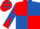 Red and royal blue (quartered), diabolo on sleeves, red cap, royal blue stars