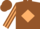 Brown, beige diamond frame, beige diamond stripe on sleeves, brown cap