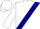 White, navy blue sash