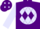 Purple, lavender ball, purple diamonds on lavender sleeves