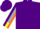 Purple, orange 'chavis farms', crossed arrows, orange sleeves, silver arrowhead stripe, yellow cuffs