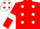 Red, white spots and armlets, white cap, red spots