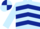 Light blue, dark blue chevrons, quartered cap