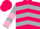 Hot pink, silver chevrons, silver sleeves, pink chevrons