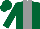Dark green, grey stripe