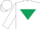 White, dark green inverted triangle