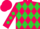 Fuchsia, lime green diamonds