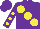 Purple, large Yellow spots, Yellow spots on Purple sleeves and cap