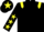 Black body, yellow epaulettes, black arms, yellow stars, black cap, yellow star