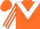 Shocking orange, white inverted chevron, white diamond stripe on sleeves