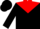 Black, red yoke, red 'o'